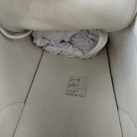 Gucci Ace Web Stripe Low Top Sneaker White Leather Green Red Size 40.5 US 10.5 - Picture 11 of 11